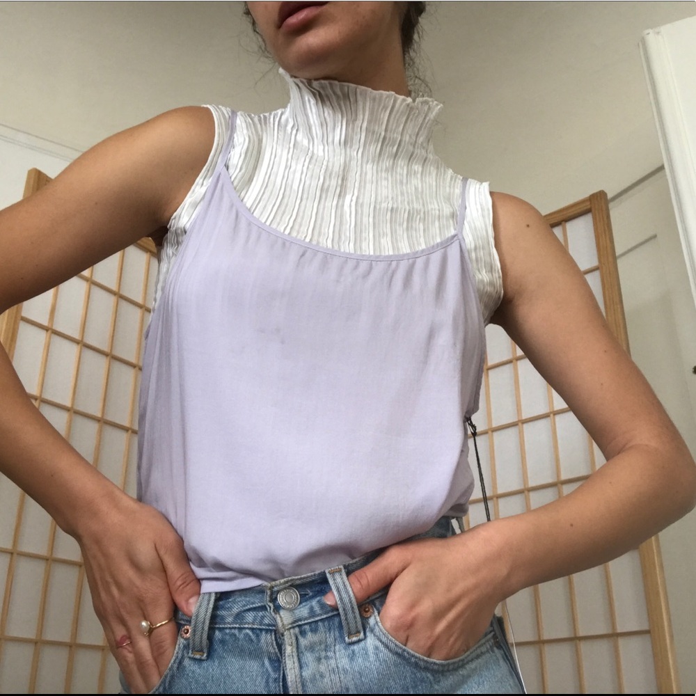 LACAUSA easy slip tank lavender size S